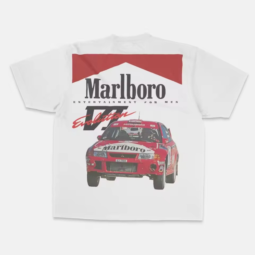 Marlboro  White and Red Racing T-Shirt